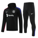 Barcelona 24/25 Men's Black Hoodie Tracksuit