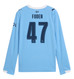 FODEN #47 Manchester City 25/26 Men's Home Long Sleeve Shirt - City Font