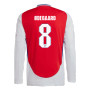 ØDEGAARD #8 Arsenal 24/25 Men's Home Long Sleeve Shirt - Arsenal Font
