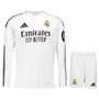 Real Madrid 24/25 Kid's Home Long Sleeve Shirt and Shorts
