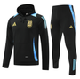Argentina 24/25 Men's Black Hoodie Tracksuit