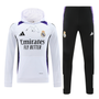Real Madrid 24/25 Men's White Hoodie Tracksuit