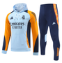 Real Madrid 24/25 Men's Light Blue Hoodie Tracksuit