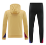 Barcelona 24/25 Men's Beige Hoodie Tracksuit