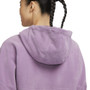 Nike Women's Purple Oversized Full-Zip Fleece Hoodie