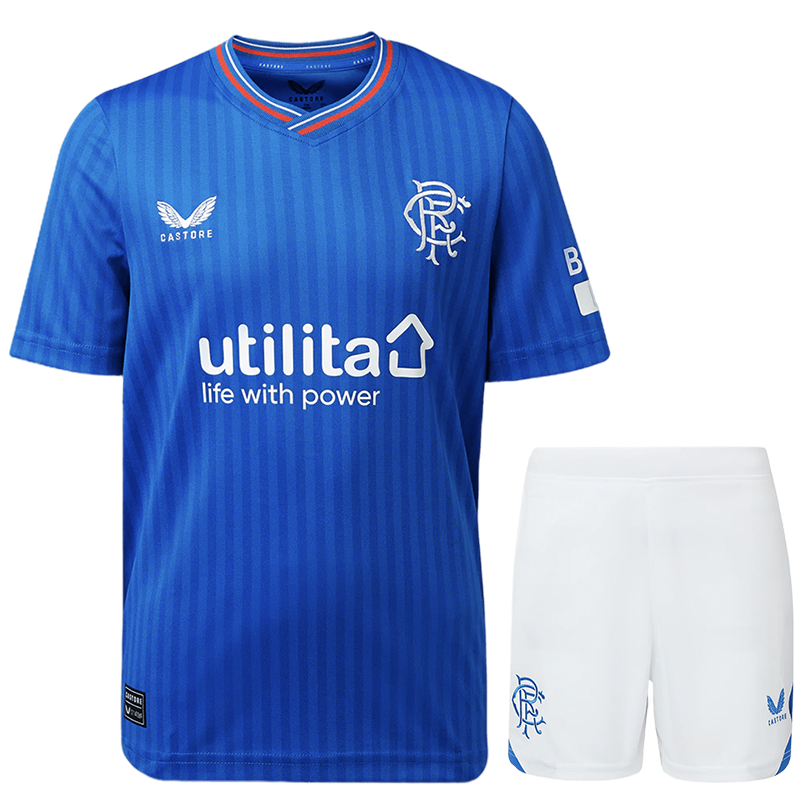 Rangers 23/24 Kid's Home Shirt and Shorts