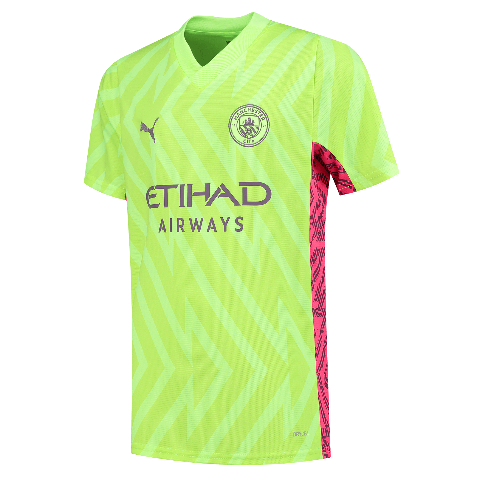Manchester City 23/24 Men's Neon Yellow Goalkeeper Shirt
