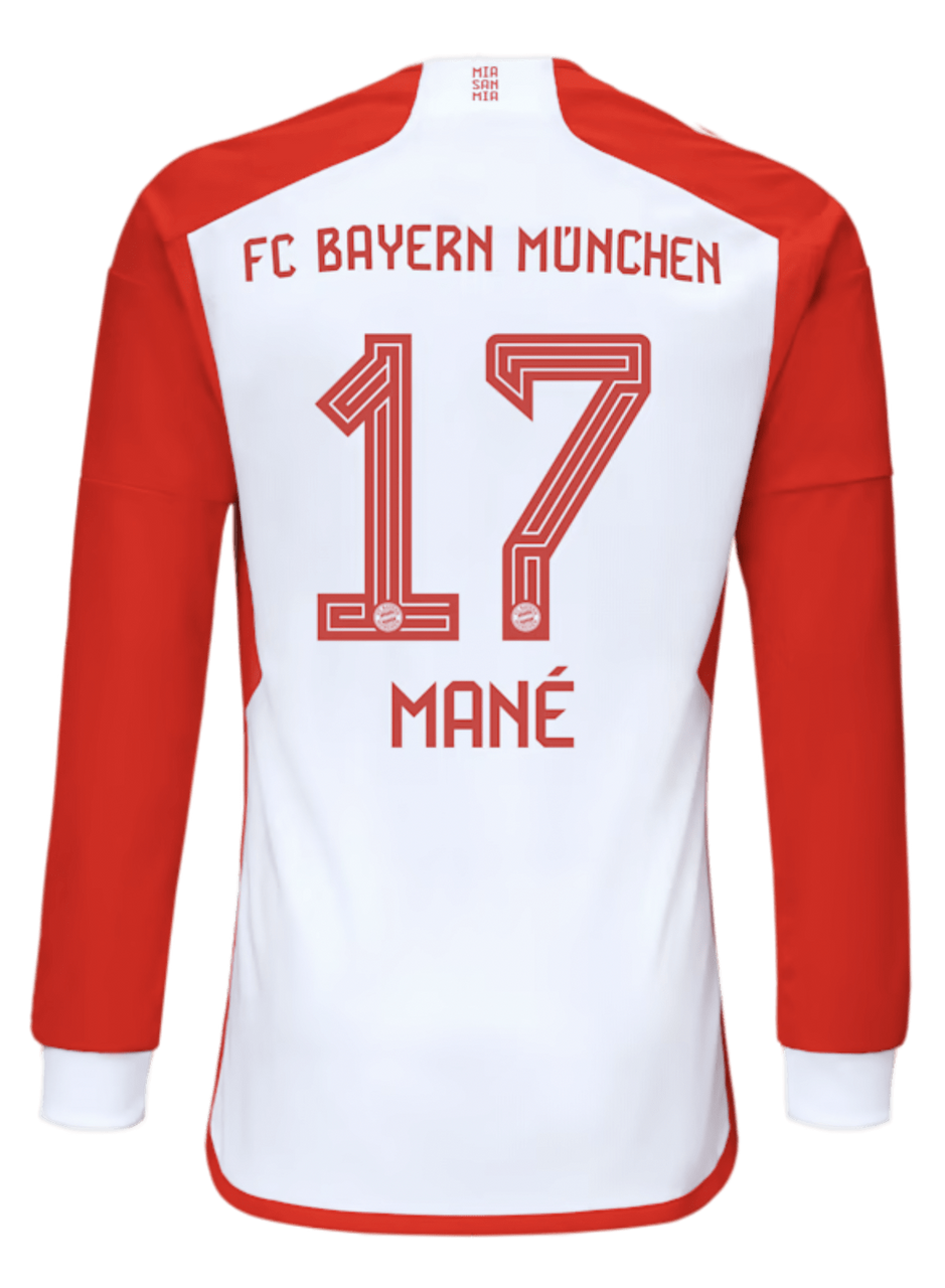 MANÉ #17 Bayern Munich 23/24 Men's Home Long Sleeve Shirt