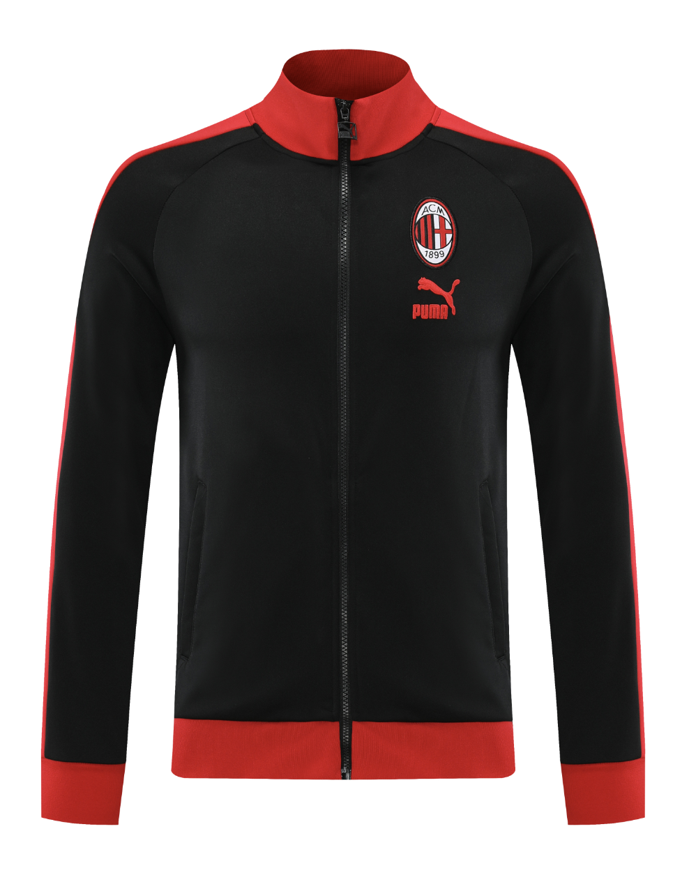 AC Milan 23/24 Men's Black-Red Long Zip Jacket