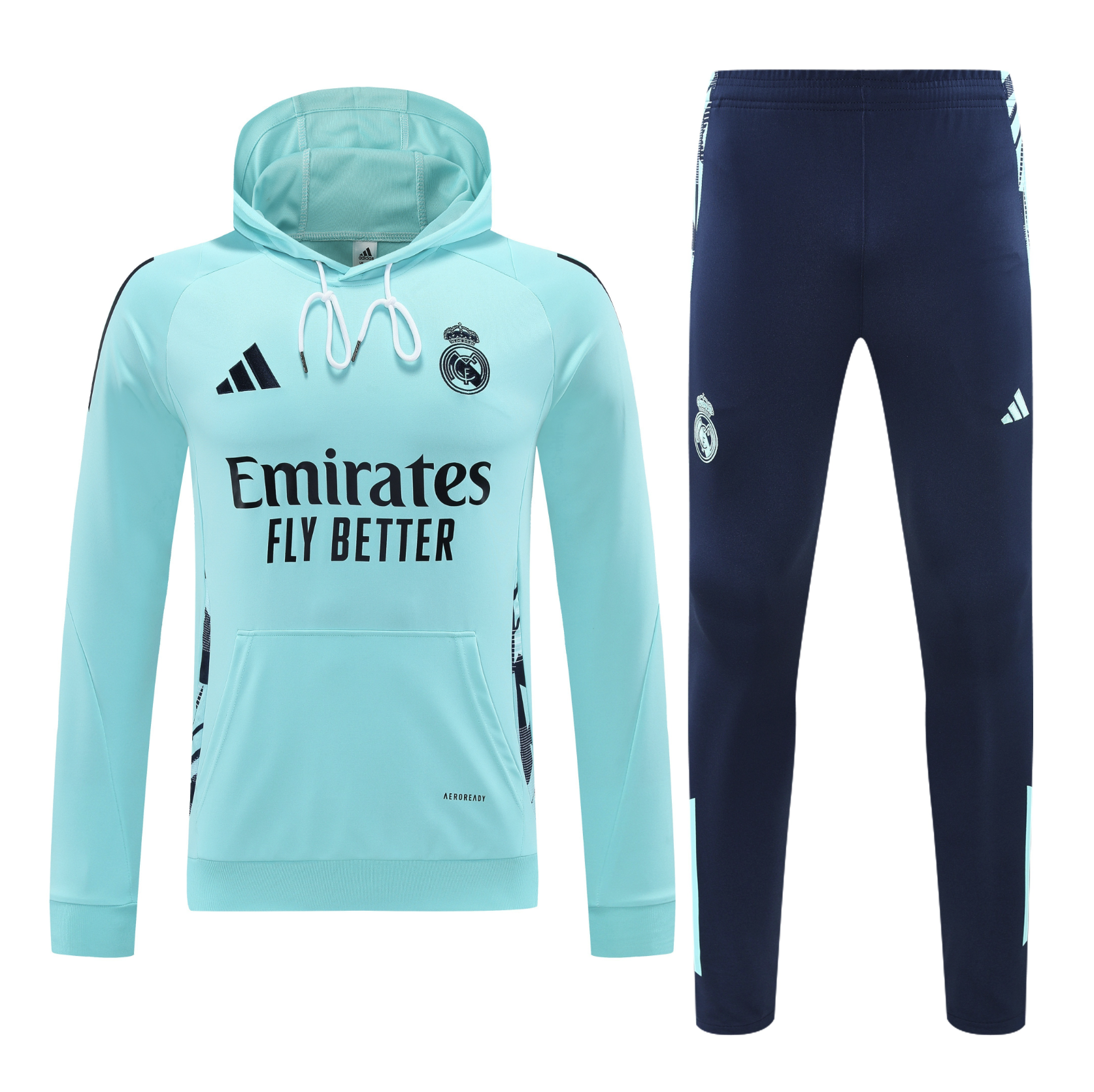 Real Madrid 24/25 Men's Turquoise Hoodie Tracksuit