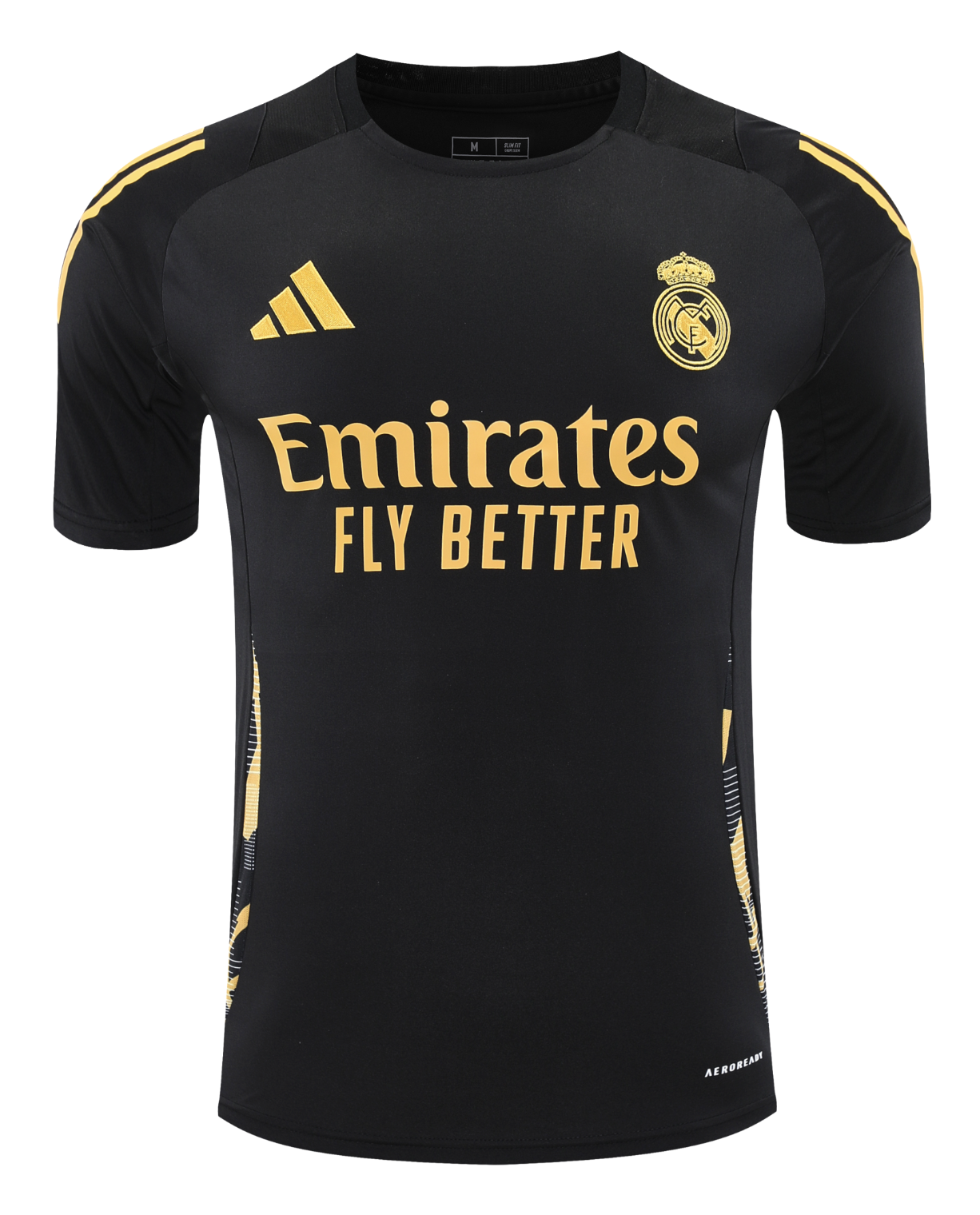 Real Madrid 24/25 Men's Black-Gold Training Shirt