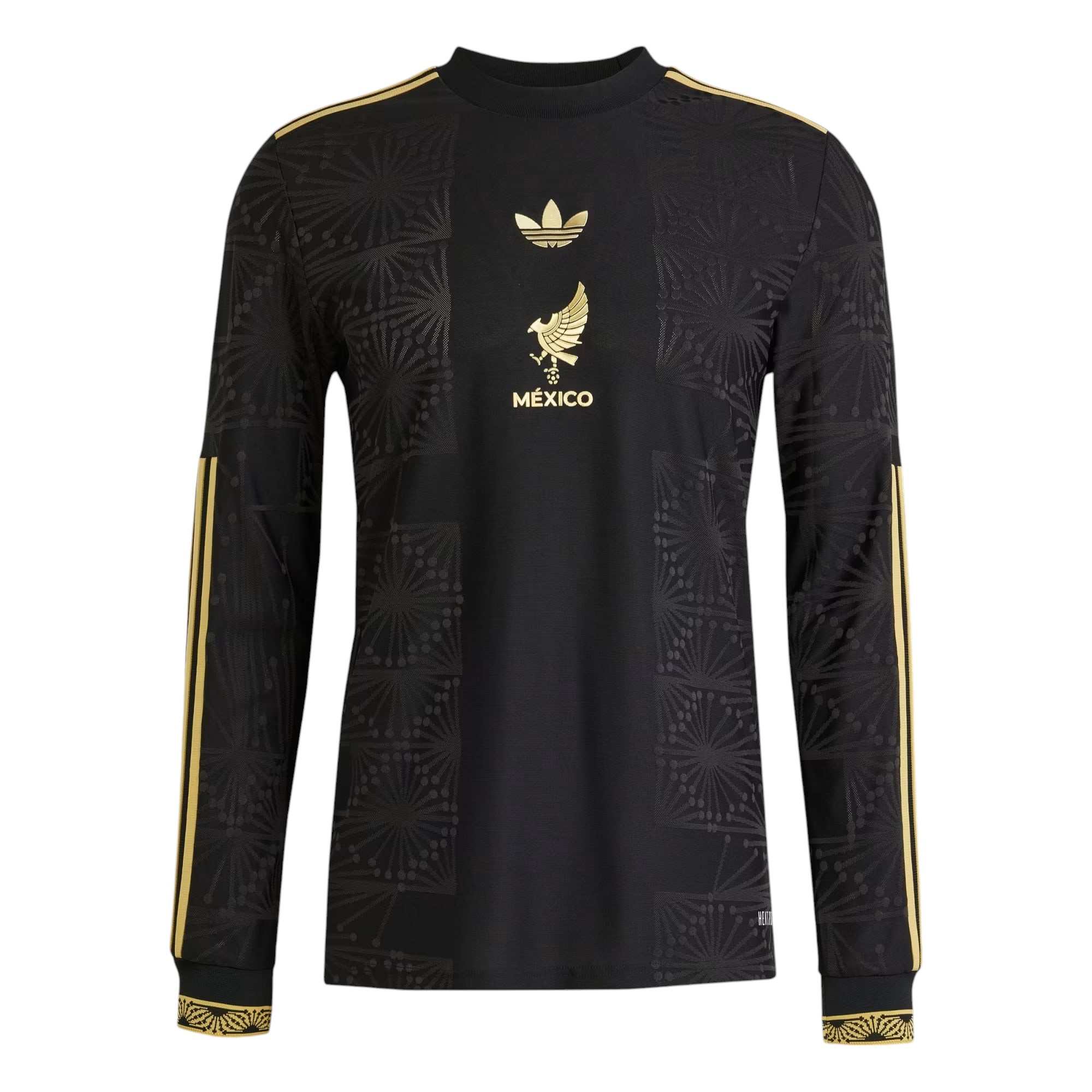 Mexico 2025 Men's Gold Long Sleeve Shirt