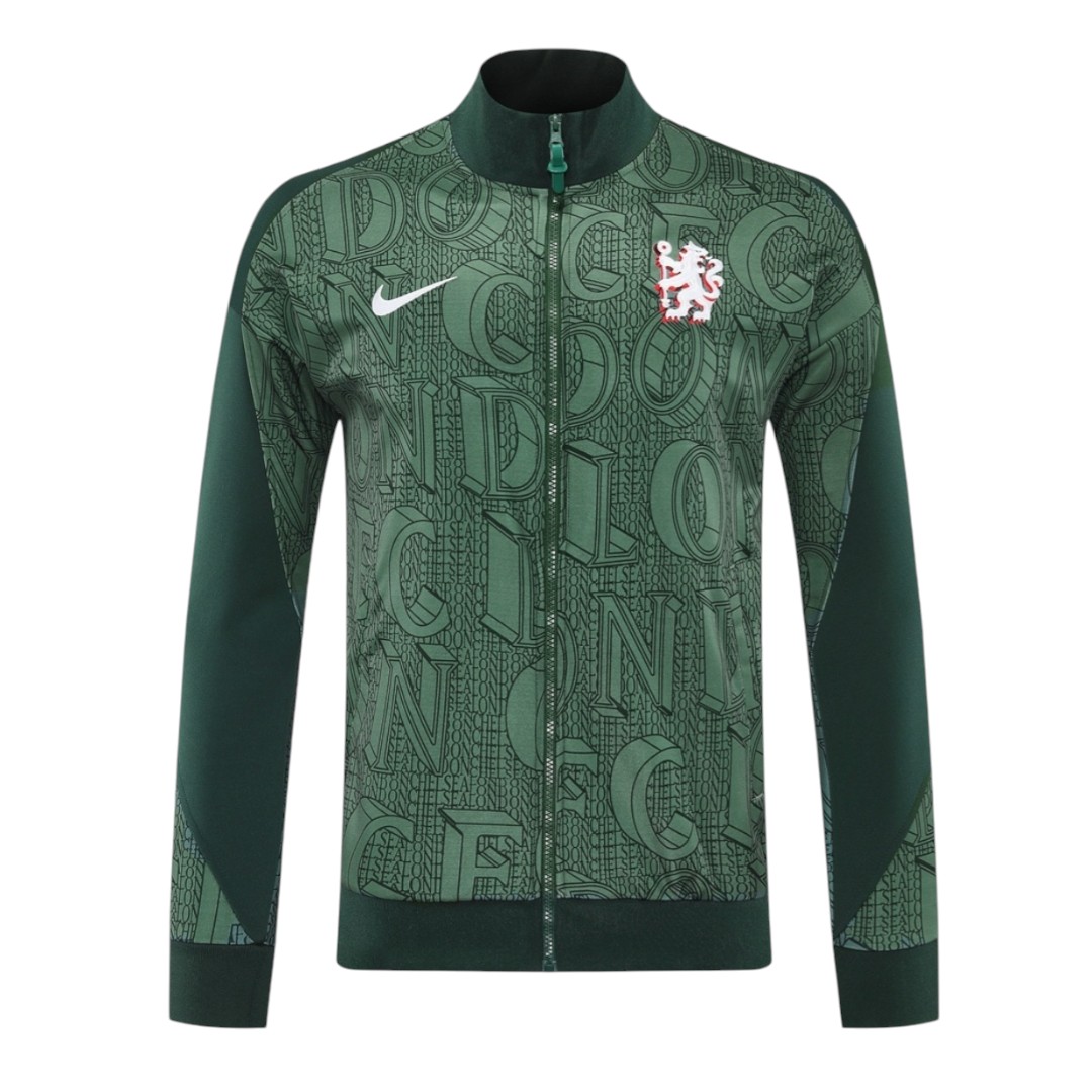 Chelsea 25/26 Men's Green Long Zip Jacket
