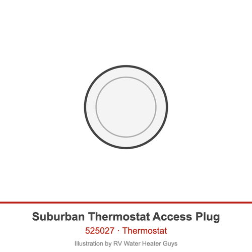 Suburban Thermostat Access Plug 525027 illustration