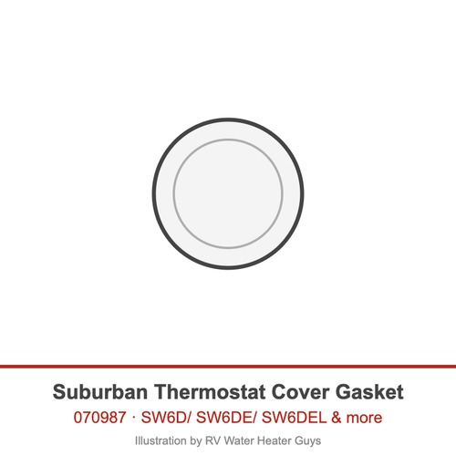 Suburban Thermostat Cover Gasket 070987 illustration