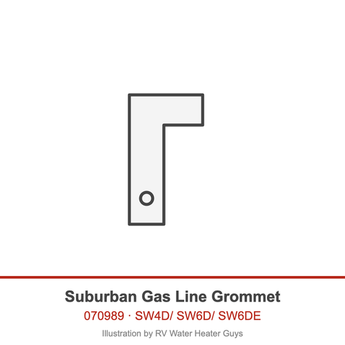 Suburban Gas Line Grommet 070989 illustration