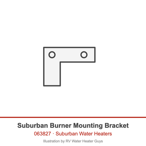 Suburban Burner Mounting Bracket 063827 illustration