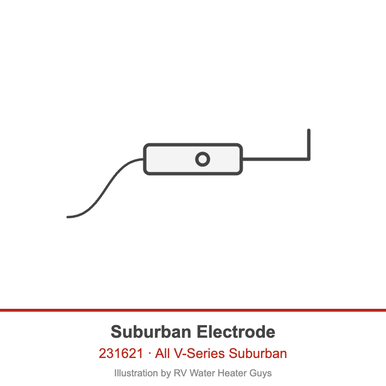 Suburban 231621 Water Heater Electrode (fits All V-Series Suburban)