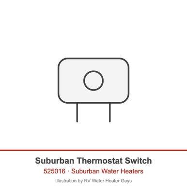 Suburban 525016 Water Heater Thermostat/Limit Switch Kit, 120V, 140°F (fits Suburban Water Heaters)