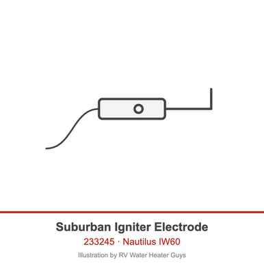 Suburban 233245 Water Heater Electrode/Flame Probe, Nautilus IW60 (fits IW60)