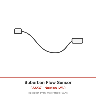Suburban 233237 Water Heater Water Flow Sensor, Nautilus IW60 (fits IW60)
