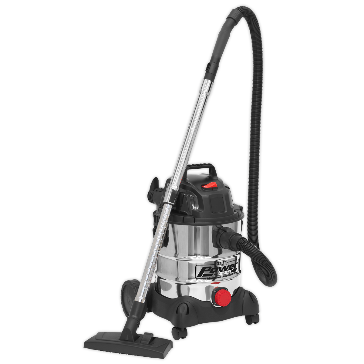 Vacuum Cleaner Industrial Wet & Dry 20L 1250W/230V Stainless Drum (PC200SD)