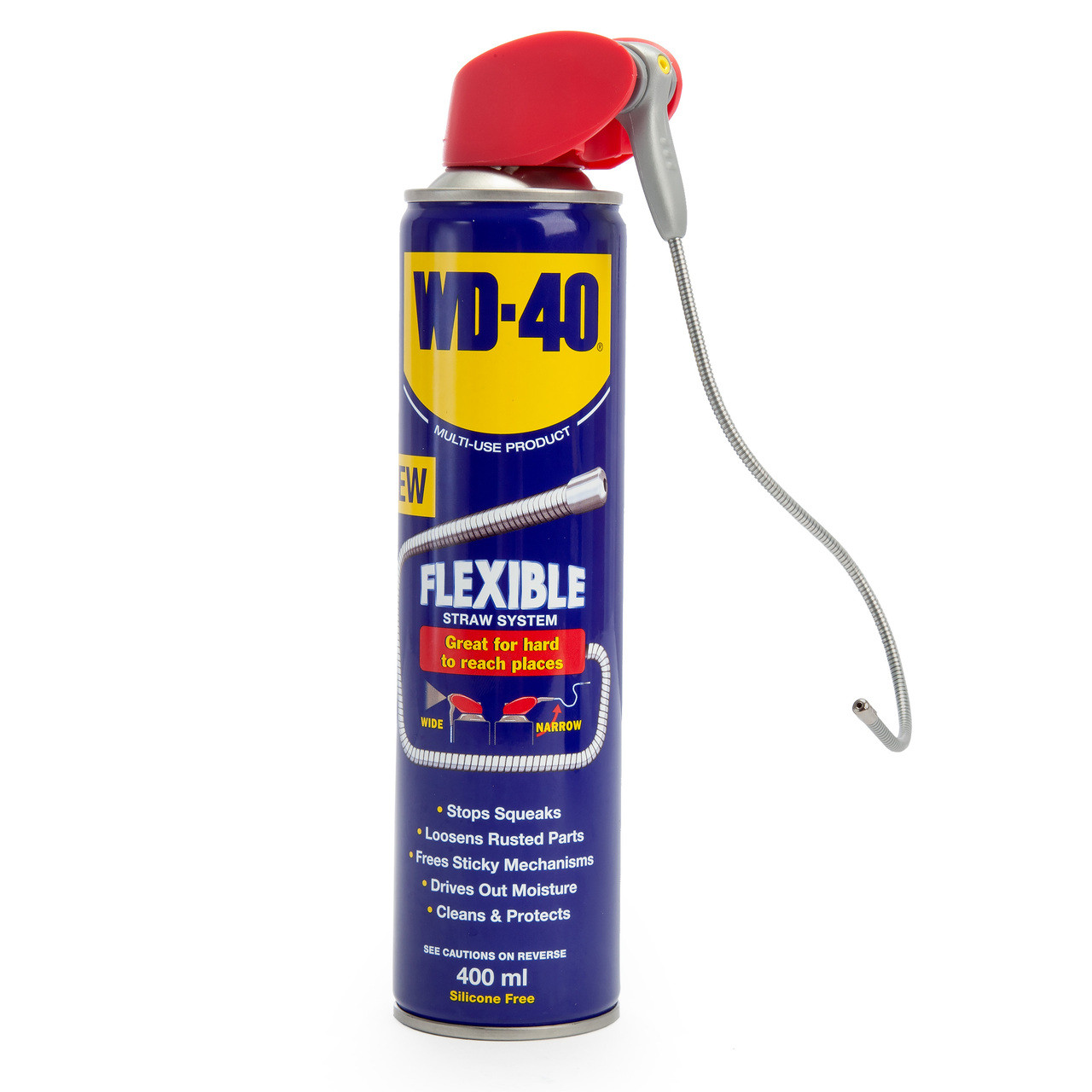 WD-40 Multi-Use Lubricant with Flexible Straw (44955) 400ml (Pack