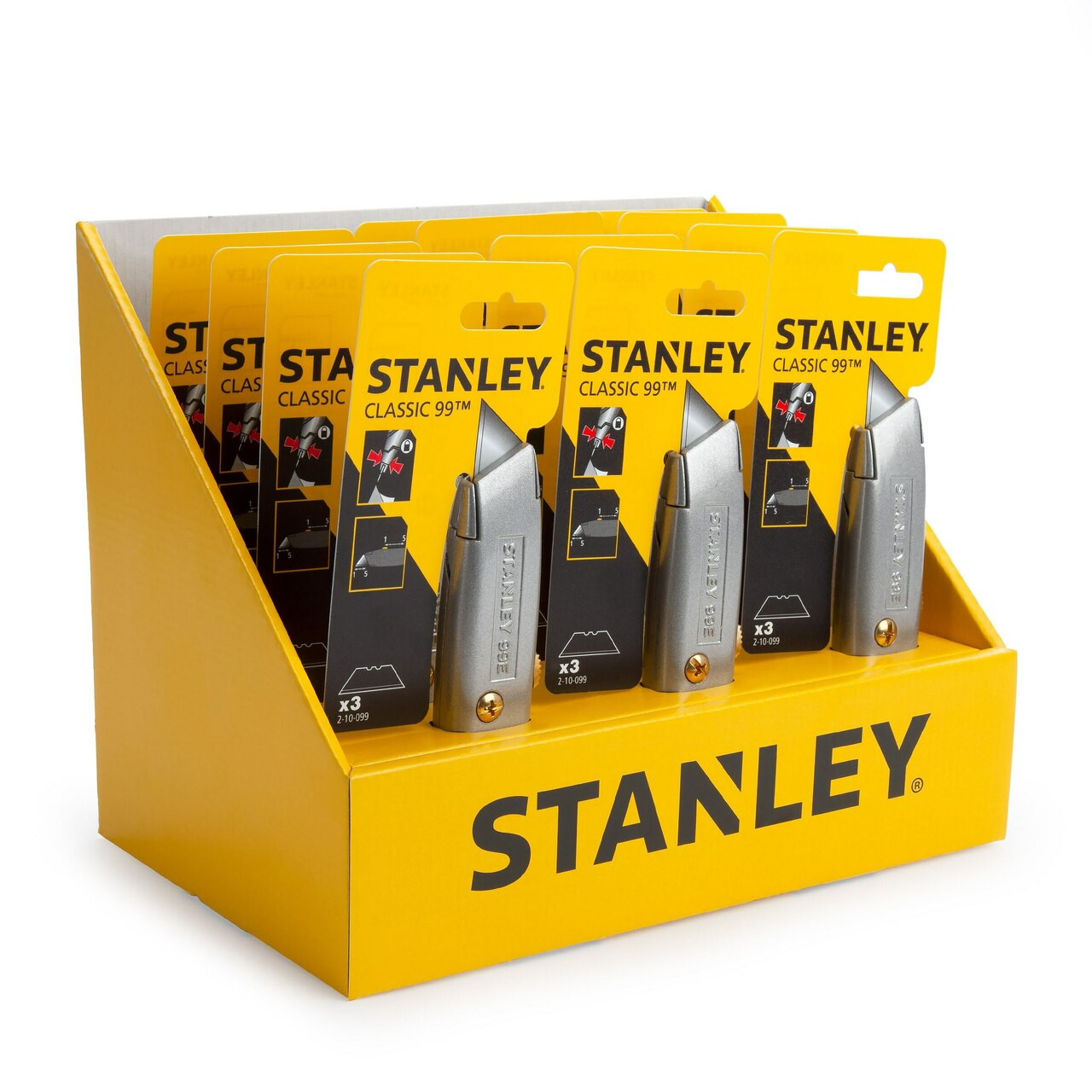 Stanley STHT10099-9 Counter Top Display Of 12 2-10-099 Retractable Blade  Knives