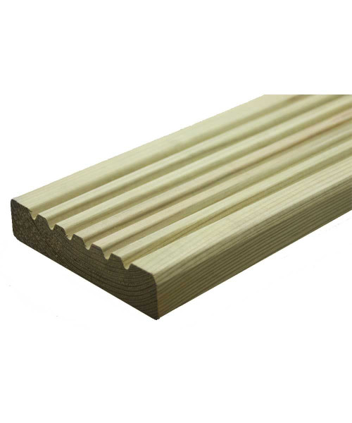 Timber Decking Board 3600 x 120 x 35mm Grooved / Plain Treated