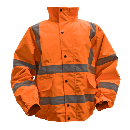 Hi-Vis Orange Jacket with Quilted Lining & Elasticated Waist - X-Large (802XLO)