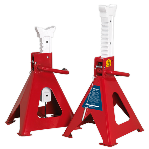 Axle Stands (Pair) 10tonne Capacity per Stand Auto Rise Ratchet (AAS10000)