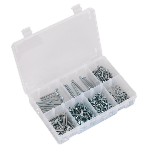 Setscrew, Nut & Washer Assortment 444pc High Tensile M5 Metric (AB049SNW)