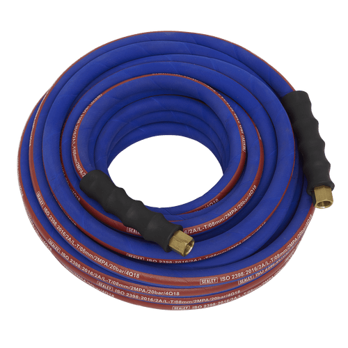 Air Hose 15m x ¯8mm with 1/4"BSP Unions Extra-Heavy-Duty (AH15R)