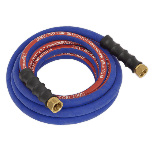 Air Hose 5m x ¯13mm with 1/2"BSP Unions Extra-Heavy-Duty (AH5R/12)