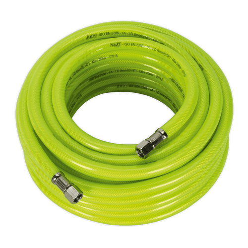 Air Hose High-Visibility 15m x ¯8mm with 1/4"BSP Unions (AHFC15)