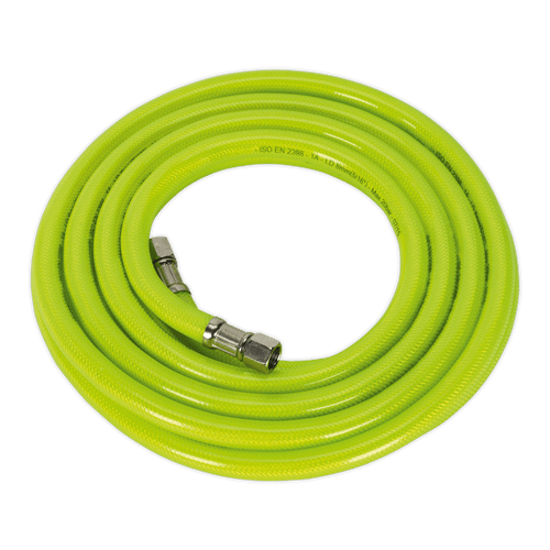 Air Hose High-Visibility 5m x ¯8mm with 1/4"BSP Unions (AHFC5)