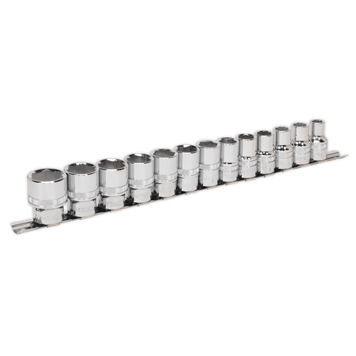 Socket Set 13pc 1/2"Sq Drive Lock-Onª 6pt Metric (AK2742)