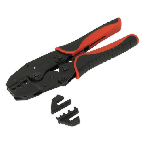Ratchet Crimping Tool Interchangeable Jaws (AK3857)