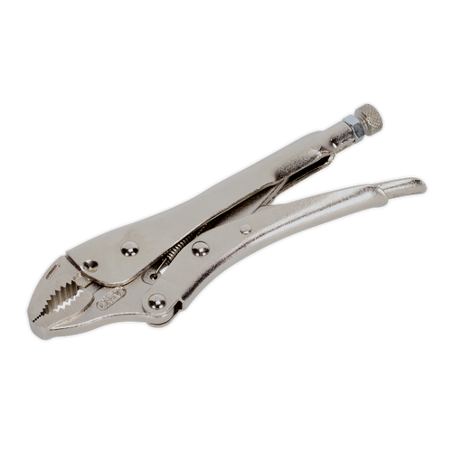 Locking Pliers Curved Jaws 180mm 0-35mm Capacity (AK6820)