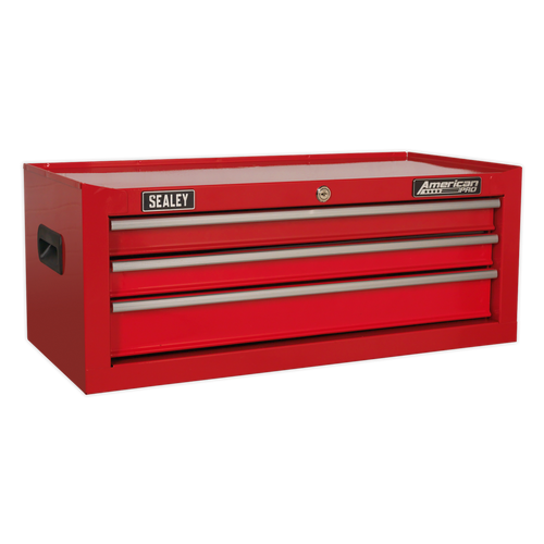Mid-Box 3 Drawer with Ball-Bearing Slides - Red (AP223)