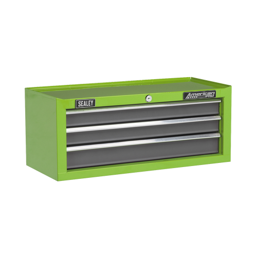 Mid-Box 3 Drawer with Ball-Bearing Slides - Green/Grey (AP22309BBHV)