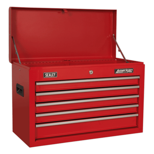 Topchest 5 Drawer with Ball-Bearing Slides - Red (AP225)