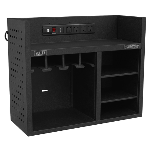 Power Tool Storage Rack 760mm with Power Strip (AP30SRBE)