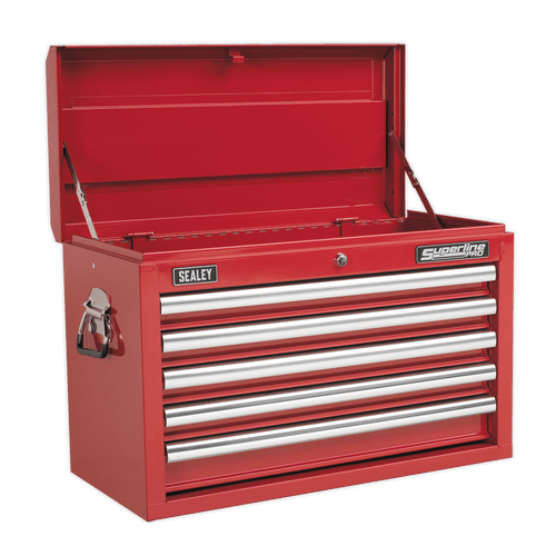 Topchest 5 Drawer with Ball Bearing Slides - Red (AP33059)