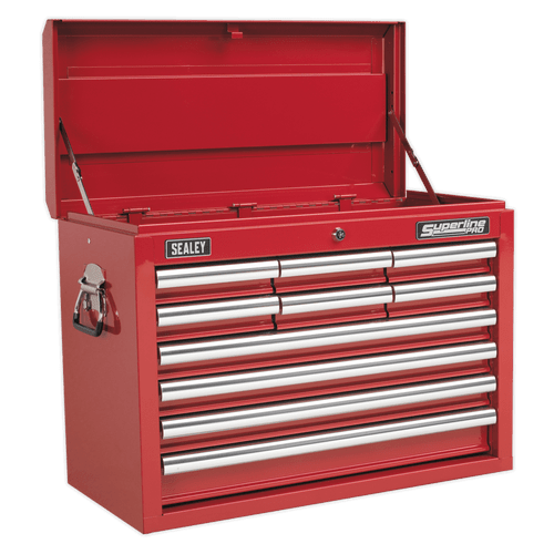 Topchest 10 Drawer with Ball Bearing Slides - Red (AP33109)