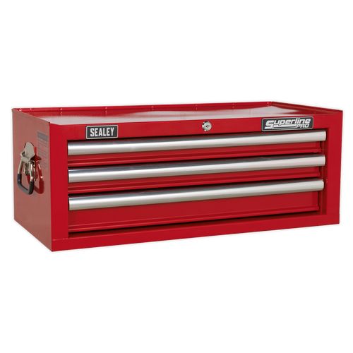 Mid-Box 3 Drawer with Ball Bearing Slides - Red (AP33339)
