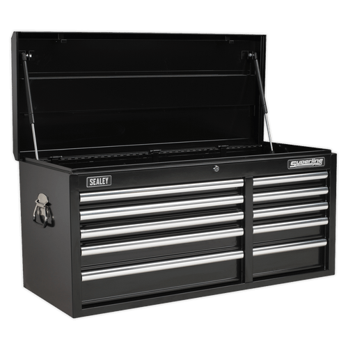 Topchest 10 Drawer with Ball Bearing Slides Heavy-Duty - Black (AP41110B) Topchest 10 Drawer with Ball Bearing Slides Heavy-Duty - Black (AP41110B)