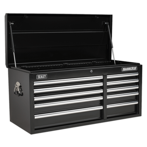 Topchest 10 Drawer with Ball Bearing Slides Heavy-Duty - Black (AP41110B)