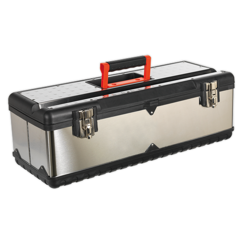 Stainless Steel Toolbox 660mm with Tote Tray (AP660S)