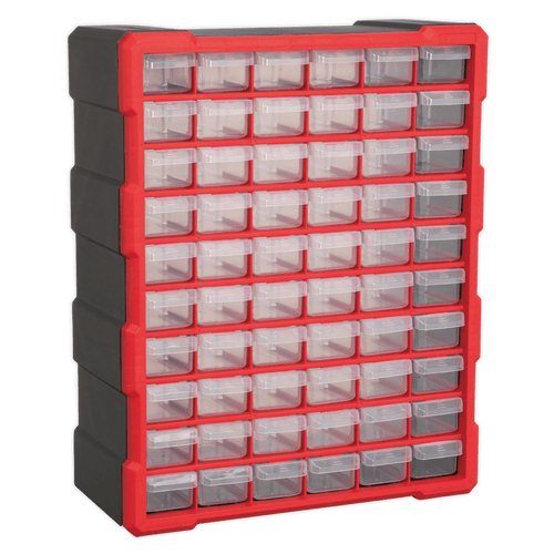 Cabinet Box 60 Drawer - Red/Black (APDC60R)